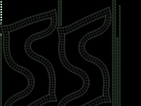 Decorative carved planks 3D-Modell
