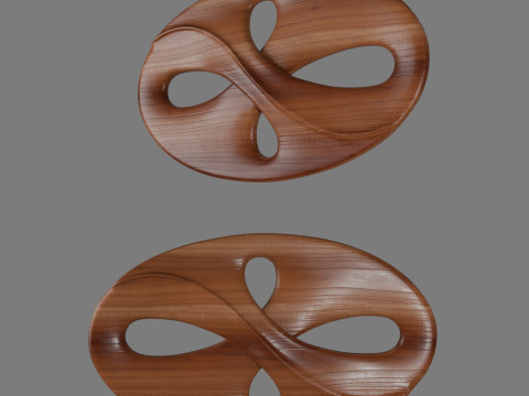 Decorative carved planks 3D-Modell