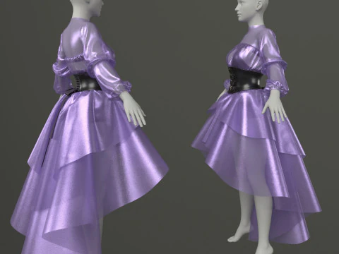 Suit with corset 3D Model