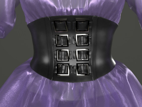 Suit with corset Modèle 3D