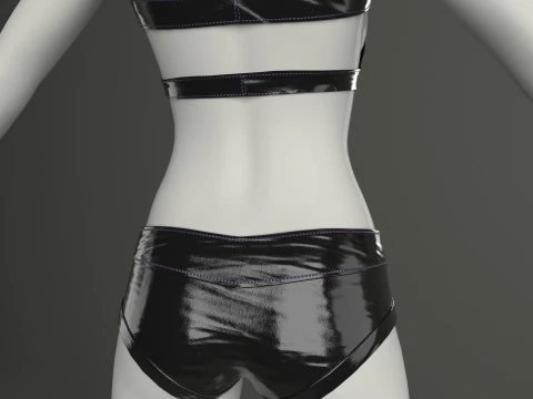 Suit with corset 3D Model