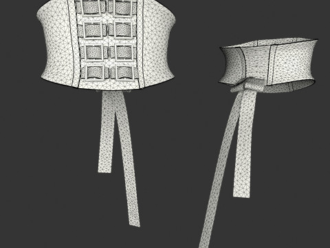 Suit with corset Modèle 3D