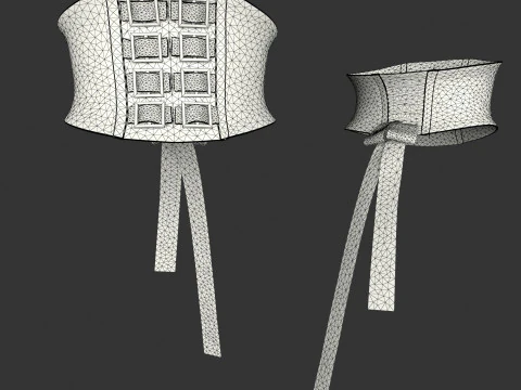 Suit with corset 3D Model