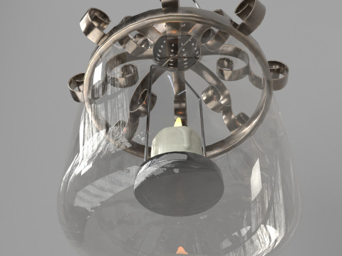 Vintage Lantern Candlestick Modelo 3D