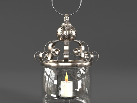 Vintage Lantern Candlestick Modelo 3D