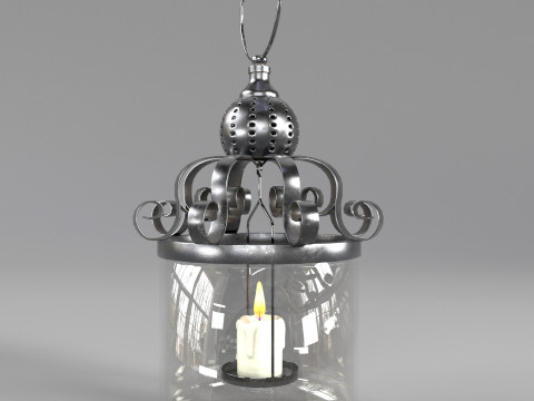 Vintage Lantern Candlestick Modelo 3D