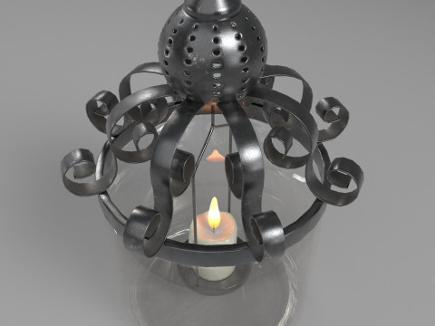 Vintage Lantern Candlestick Modelo 3D