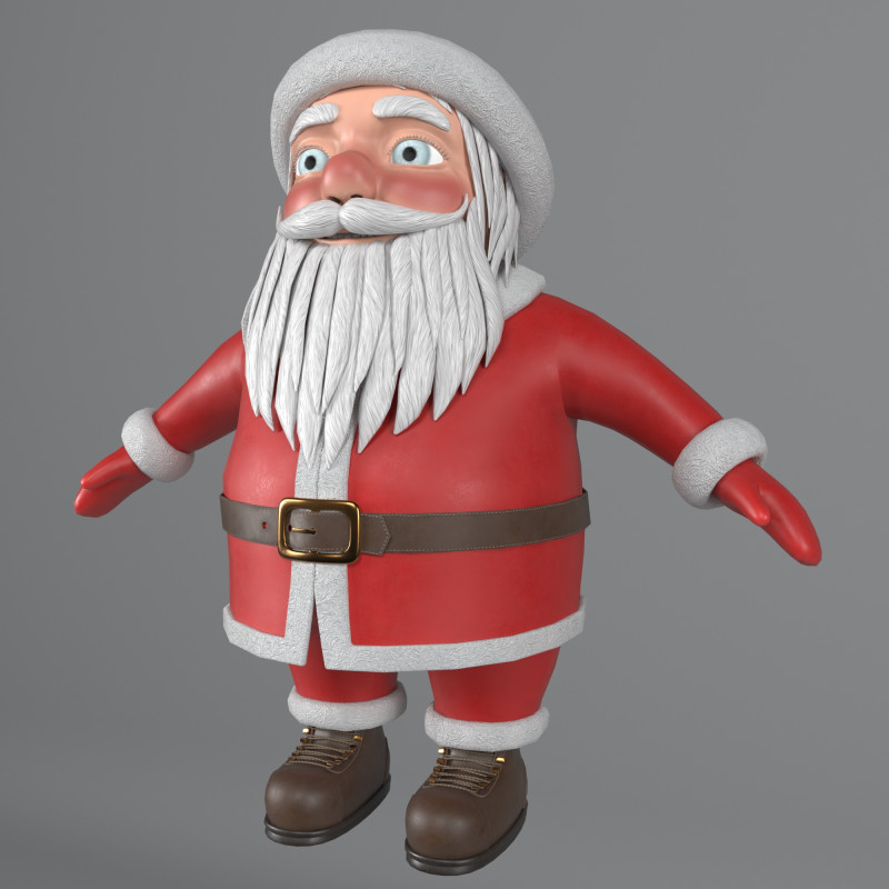 Santa Claus figure Modelo 3D .c4d .max .obj .3ds .fbx .stl .blend