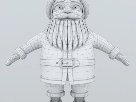 Santa Claus figure 3D Model