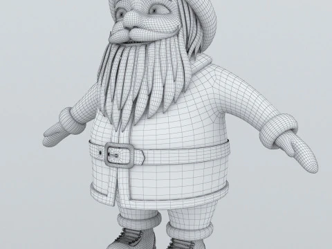 Santa Claus figure 3D Model