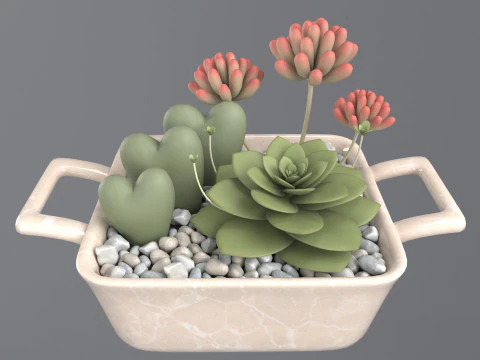 Flower in a pot 3D Model