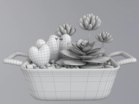 Flower in a pot 3D Model