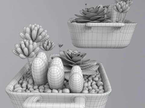 Flower in a pot 3D Model