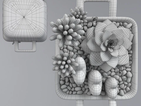 Flower in a pot 3D Model