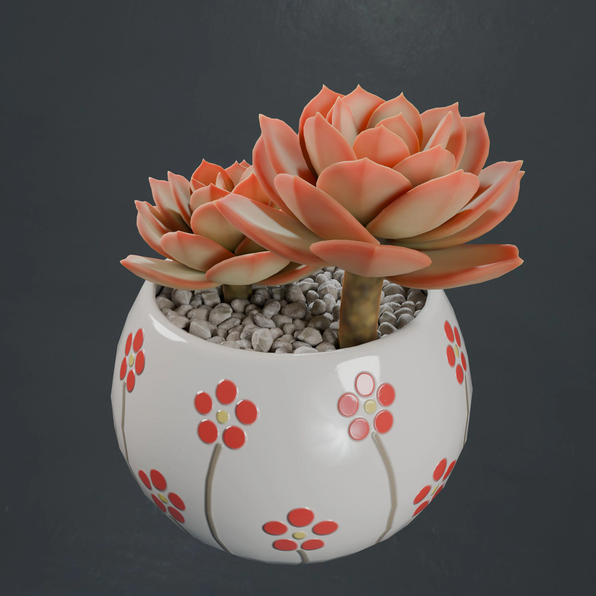 Flower in a pot 3D Model .c4d .max .obj .3ds .fbx .stl .blend 