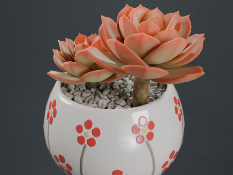 Flower in a pot 3D Model