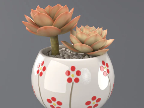 Flower in a pot 3D Model