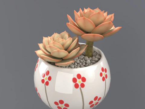 Flower in a pot 3D Model