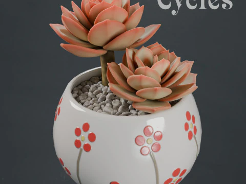 Flower in a pot 3D Model
