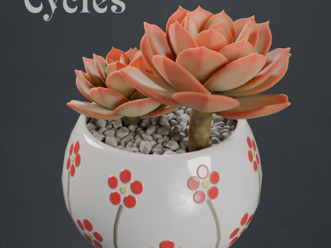 Flower in a pot 3D Model