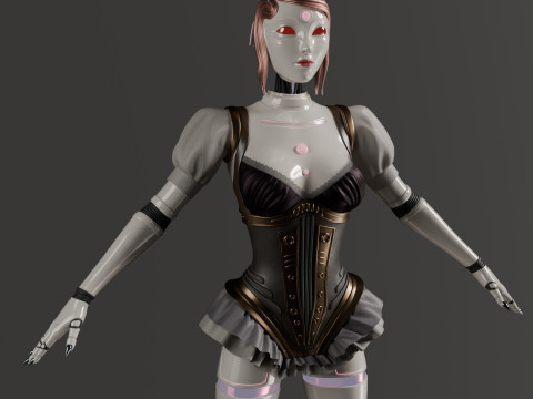 Robot woman 3D Model