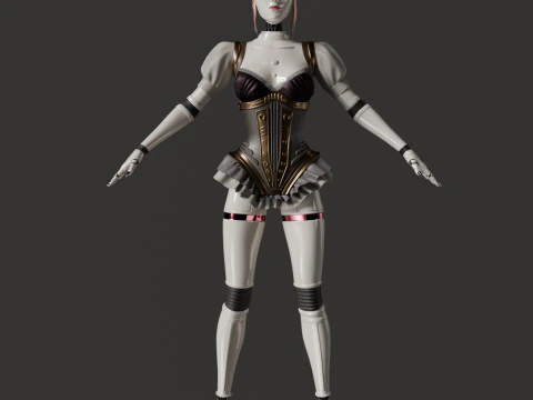 Robot woman 3D Model