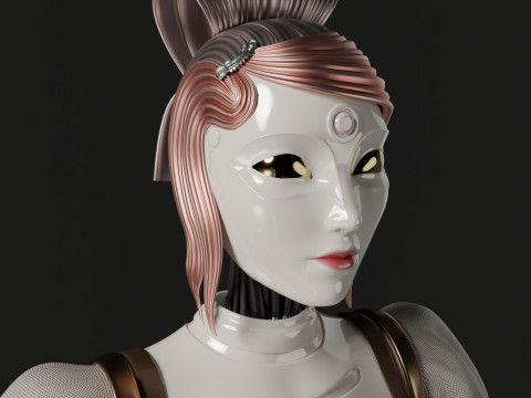 Robot woman Model 3D