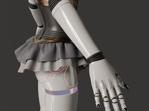 Robot woman Model 3D