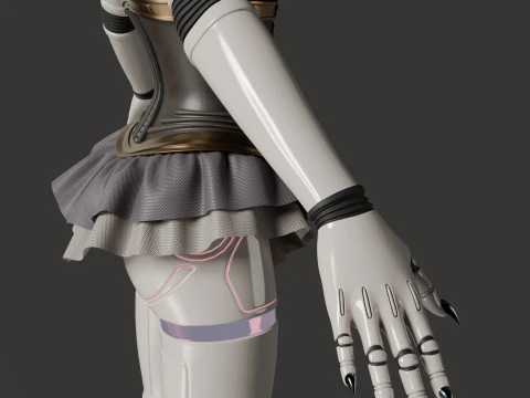 Robot woman 3D Model