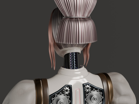 Robot woman Model 3D