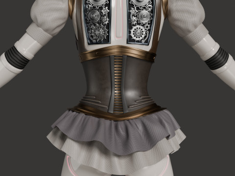 Robot woman Model 3D