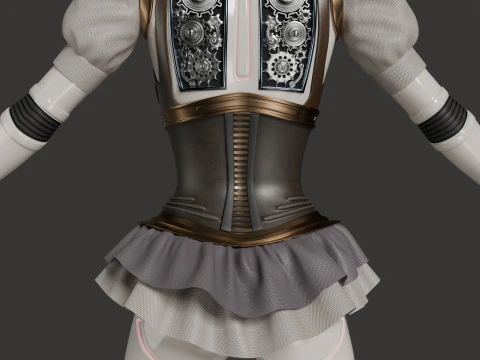 Robot woman 3D Model