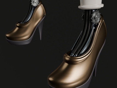 Robot woman Model 3D