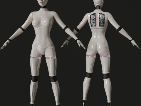 Robot woman 3D Model