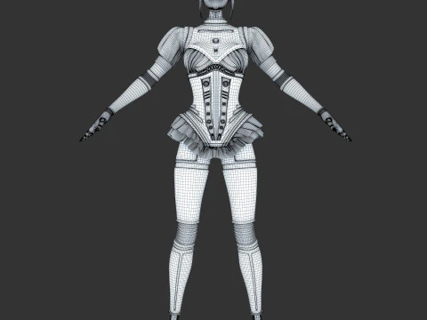 Robot woman 3D Model