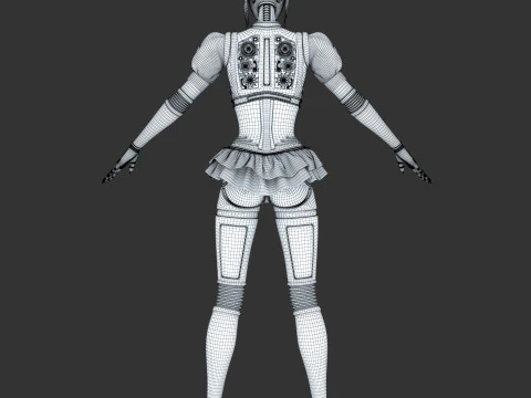 Robot woman 3D Model