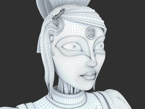 Robot woman Model 3D