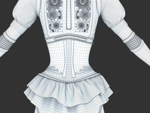Robot woman Model 3D