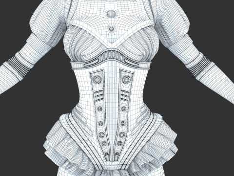 Robot woman Model 3D