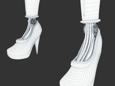 Robot woman Model 3D