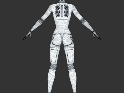 Robot woman 3D Model