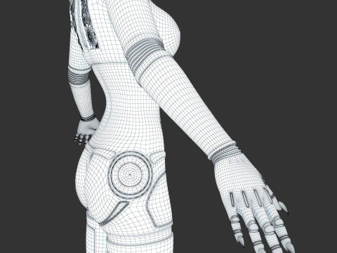 Robot woman 3D Model