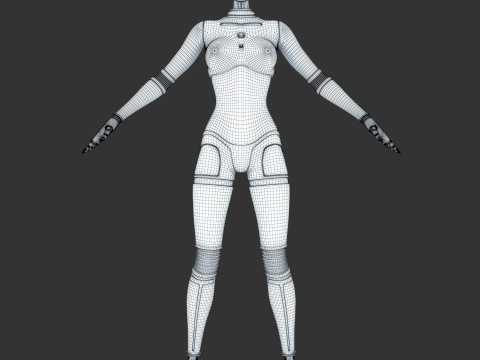 Robot woman Model 3D