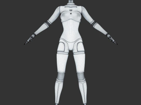Robot woman 3D Model