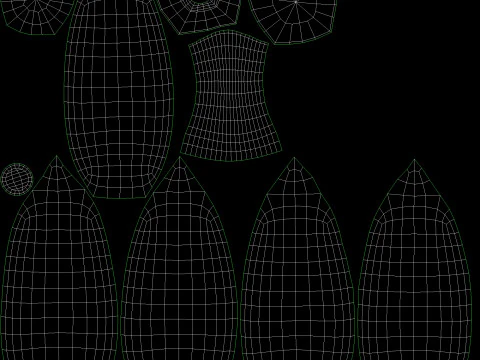 Four types of pepper bushes 3D Model