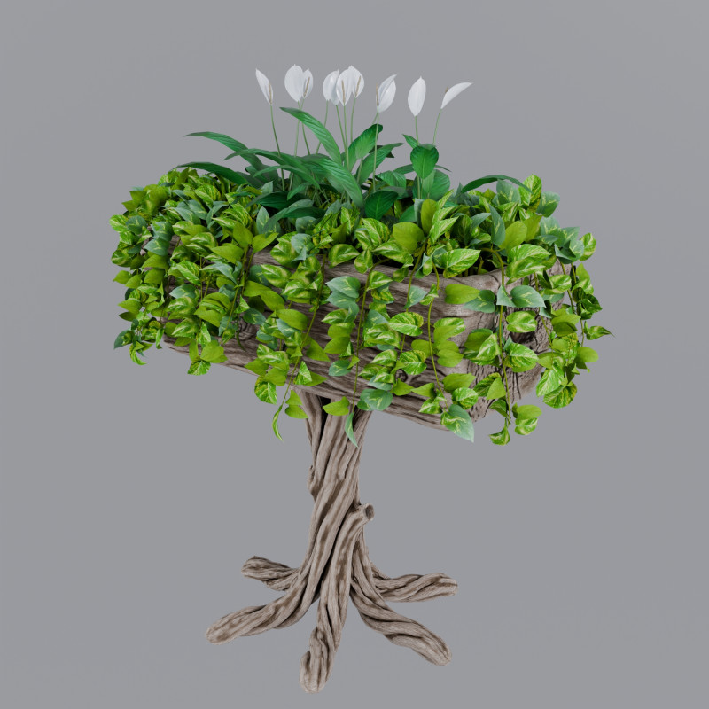 Flowerbed of wood 3Dモデル .c4d .max .obj .3ds .fbx .stl .blend 