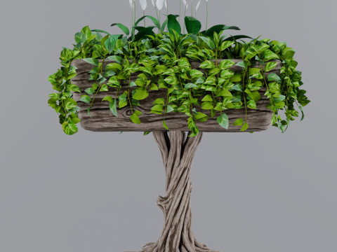 Flowerbed of wood 3Dモデル