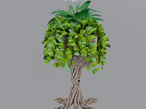Flowerbed of wood 3D Model