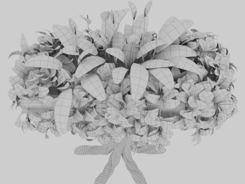 Flowerbed of wood 3D Model