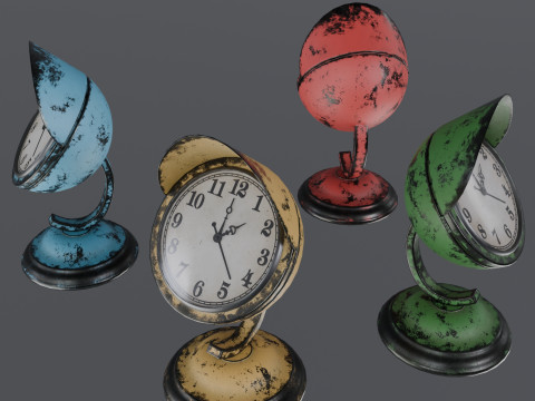 Vintage table clock 3D 모델